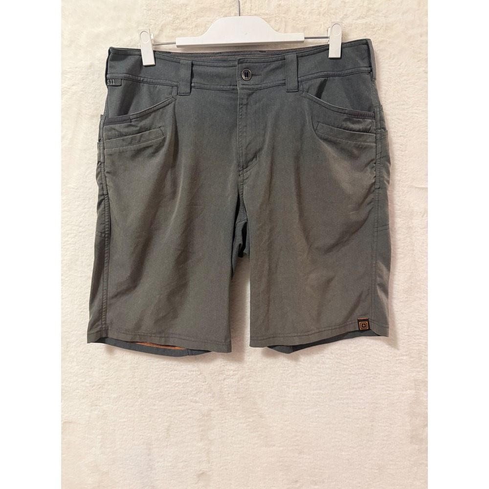 5.11 Tactical Mens Gray Utility Hiking Work Shorts Size 36 Multi-Pocket Pockets